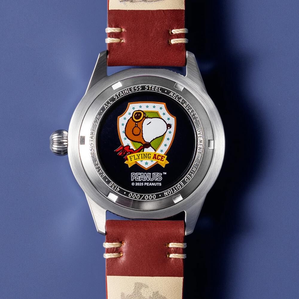 FLYBOY AIRMASTER 40 MECA-QUARTZ PEANUTS SNOOPY FLYING ACE LIMITED EDITION AV-4138-02 (Seiko VH31 Mekanizmalı) Erkek Kol Saati