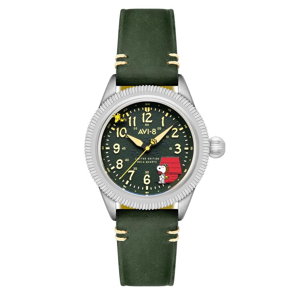 FLYBOY AIRMASTER 40 PEANUTS SNOOPY FLYING ACE LIMITED EDITION AV-4139-01 (Seiko VH31 Mekanizmalı) Erkek Kol Saati
