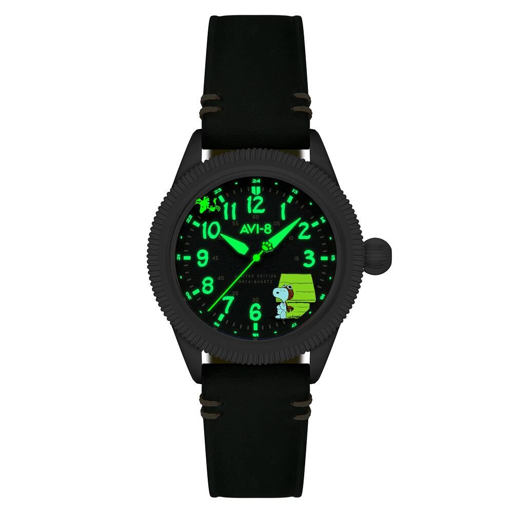 FLYBOY AIRMASTER 40 PEANUTS SNOOPY FLYING ACE LIMITED EDITION AV-4139-01 (Seiko VH31 Mekanizmalı) Erkek Kol Saati