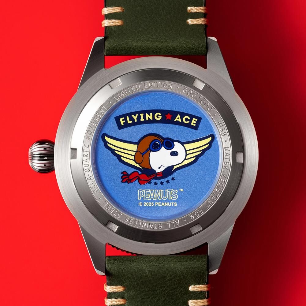 FLYBOY AIRMASTER 40 PEANUTS SNOOPY FLYING ACE LIMITED EDITION AV-4139-01 (Seiko VH31 Mekanizmalı) Erkek Kol Saati