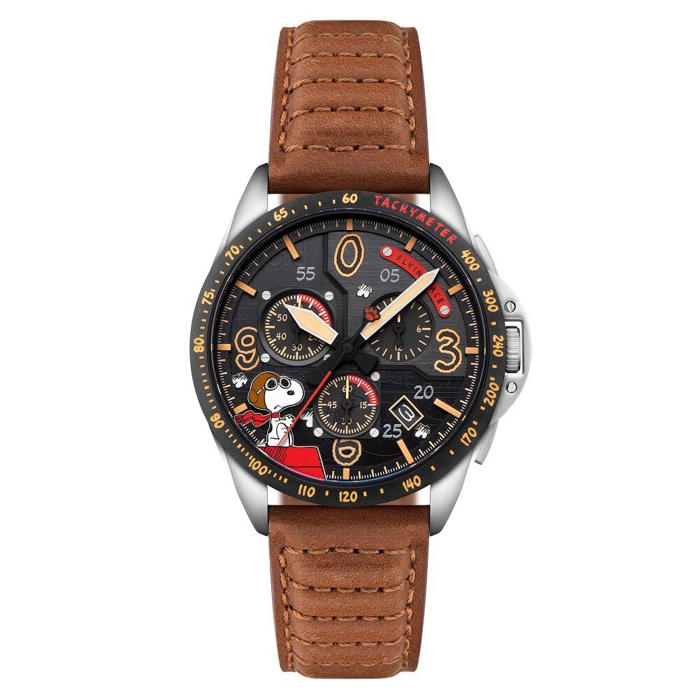 P-51 MUSTANG BLAKESLEE CHRONOGRAPH PEANUTS SNOOPY FLYING ACE LIMITED EDITION AV-4140-02 (Seiko VK68 Mekanizmalı) Erkek Kol Saati