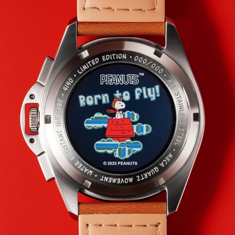 P-51 MUSTANG BLAKESLEE CHRONOGRAPH PEANUTS SNOOPY FLYING ACE LIMITED EDITION AV-4140-02 (Seiko VK68 Mekanizmalı) Erkek Kol Saati