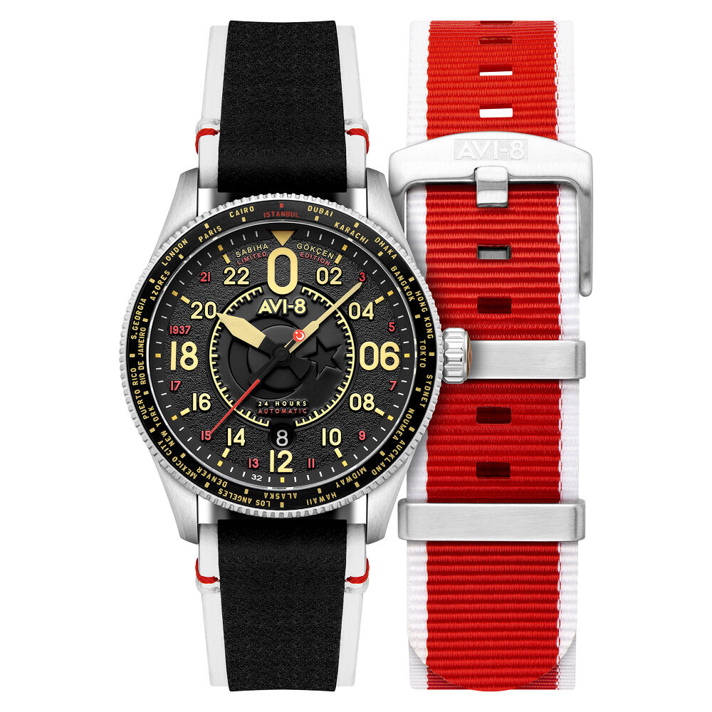 SABİHA GÖKÇEN LIMITED EDITION SPITFIRE Otomatik AV-4144-01 (Özel Modifiyeli Seiko NH34 Mekanizmalı) Erkek Kol Saati