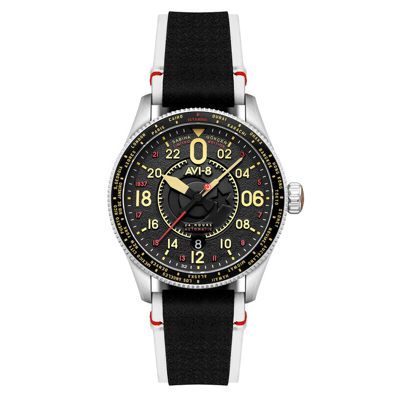 SABİHA GÖKÇEN LIMITED EDITION SPITFIRE Otomatik AV-4144-01 (Özel Modifiyeli Seiko NH34 Mekanizmalı) Erkek Kol Saati - Thumbnail