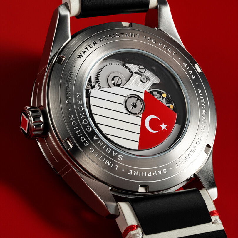 SABİHA GÖKÇEN LIMITED EDITION SPITFIRE Otomatik AV-4144-01 (Özel Modifiyeli Seiko NH34 Mekanizmalı) Erkek Kol Saati - Thumbnail