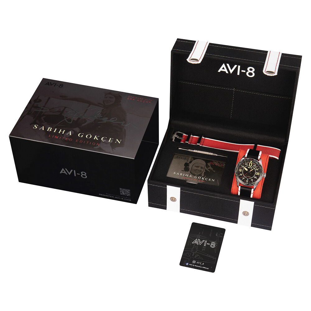 SABİHA GÖKÇEN LIMITED EDITION SPITFIRE Otomatik AV-4144-01 (Özel Modifiyeli Seiko NH34 Mekanizmalı) Erkek Kol Saati