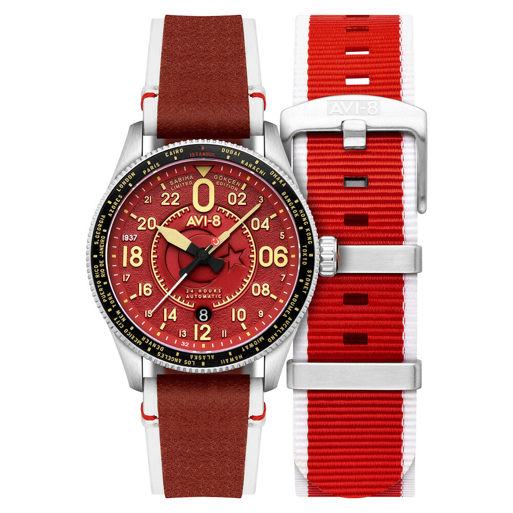 SABİHA GÖKÇEN LIMITED EDITION SPITFIRE Otomatik AV-4144-02 (Özel Modifiyeli Seiko NH34 Mekanizmalı) Erkek Kol Saati