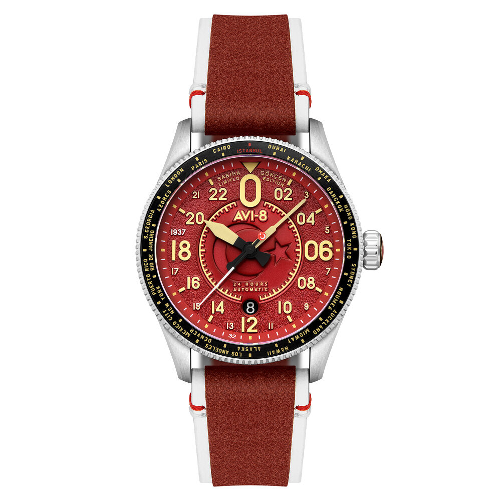 SABİHA GÖKÇEN LIMITED EDITION SPITFIRE Otomatik AV-4144-02 (Özel Modifiyeli Seiko NH34 Mekanizmalı) Erkek Kol Saati