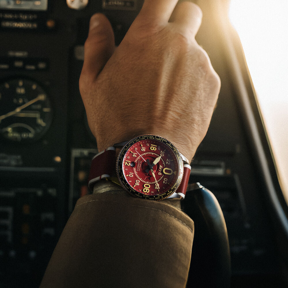 SABİHA GÖKÇEN LIMITED EDITION SPITFIRE Otomatik AV-4144-02 (Özel Modifiyeli Seiko NH34 Mekanizmalı) Erkek Kol Saati