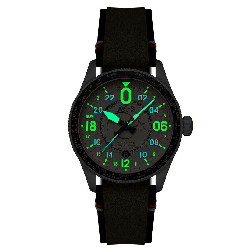 SABİHA GÖKÇEN LIMITED EDITION SPITFIRE Otomatik AV-4144-03 (Özel Modifiyeli Seiko NH34 Mekanizmalı) Erkek Kol Saati - Thumbnail