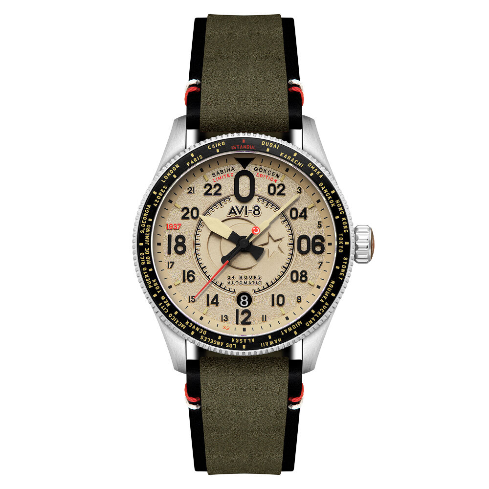 SABİHA GÖKÇEN LIMITED EDITION SPITFIRE Otomatik AV-4144-03 (Özel Modifiyeli Seiko NH34 Mekanizmalı) Erkek Kol Saati