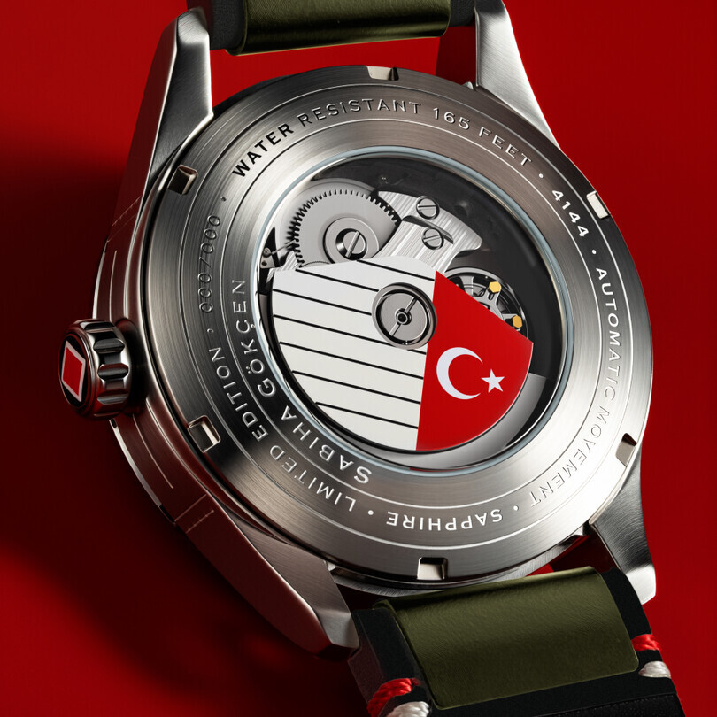 SABİHA GÖKÇEN LIMITED EDITION SPITFIRE Otomatik AV-4144-03 (Özel Modifiyeli Seiko NH34 Mekanizmalı) Erkek Kol Saati - Thumbnail