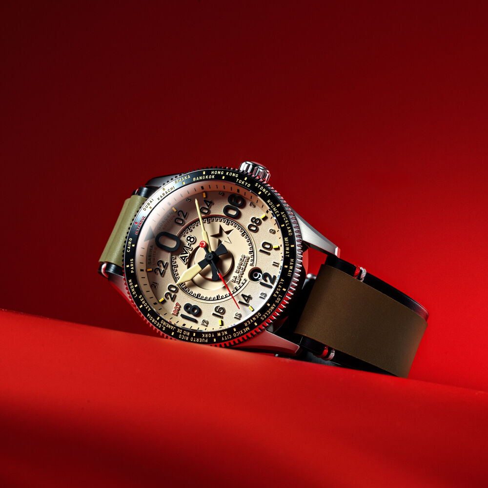 SABİHA GÖKÇEN LIMITED EDITION SPITFIRE Otomatik AV-4144-03 (Özel Modifiyeli Seiko NH34 Mekanizmalı) Erkek Kol Saati