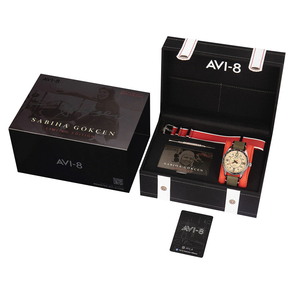 SABİHA GÖKÇEN LIMITED EDITION SPITFIRE Otomatik AV-4144-03 (Özel Modifiyeli Seiko NH34 Mekanizmalı) Erkek Kol Saati