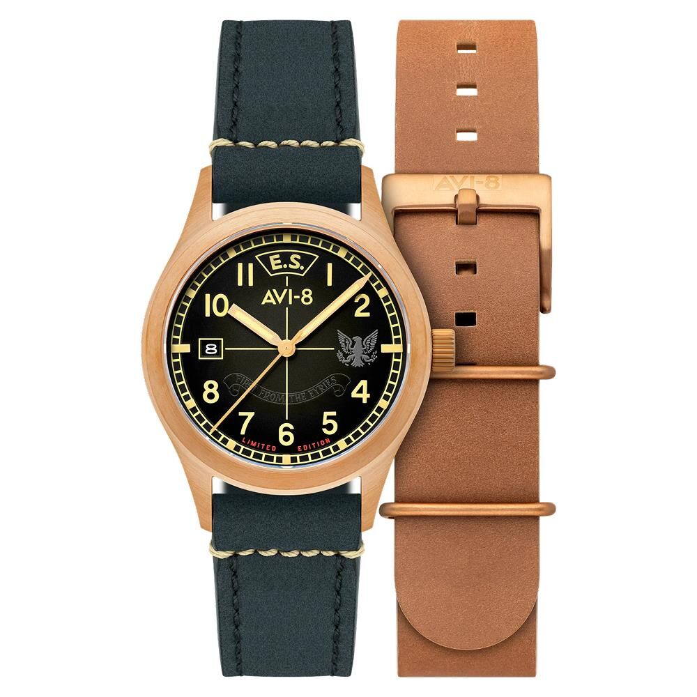 FLYBOY EAGLE SQUADRON AUTOMATIC BRONZE 85TH LIMITED EDITION AV-4145-01 Otomatik (Citizen Miyota 8215 Mekanizmalı) Erkek Kol Saati