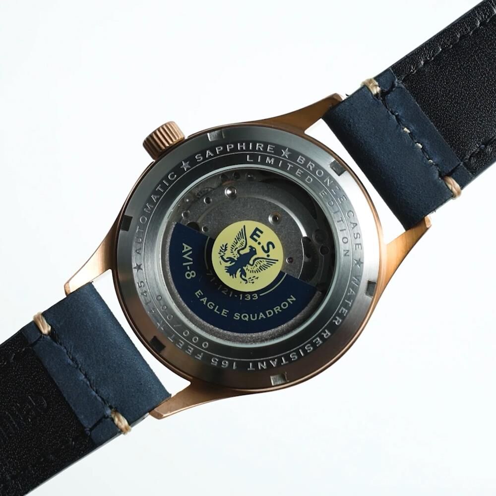 FLYBOY EAGLE SQUADRON AUTOMATIC BRONZE 85TH LIMITED EDITION AV-4145-01 Otomatik (Citizen Miyota 8215 Mekanizmalı) Erkek Kol Saati