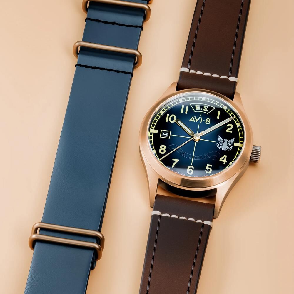 FLYBOY EAGLE SQUADRON AUTOMATIC BRONZE 85TH LIMITED EDITION AV-4145-02 Otomatik (Citizen Miyota 8215 Mekanizmalı) Erkek Kol Saati