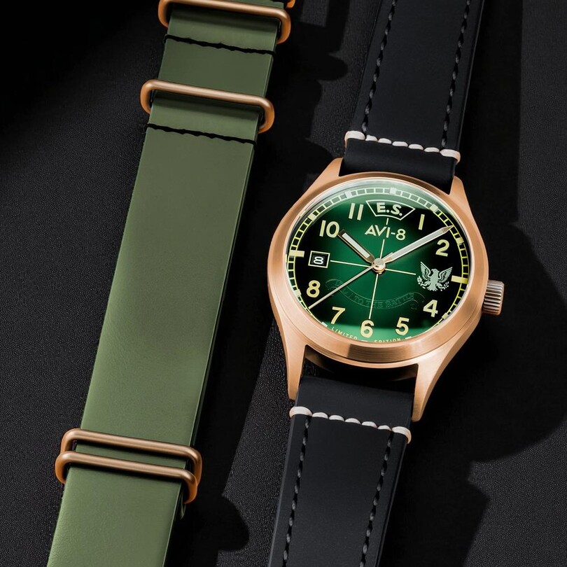 FLYBOY EAGLE SQUADRON AUTOMATIC BRONZE 85TH LIMITED EDITION AV-4145-03 Otomatik (Citizen Miyota 8215 Mekanizmalı) Erkek Kol Saati - Thumbnail