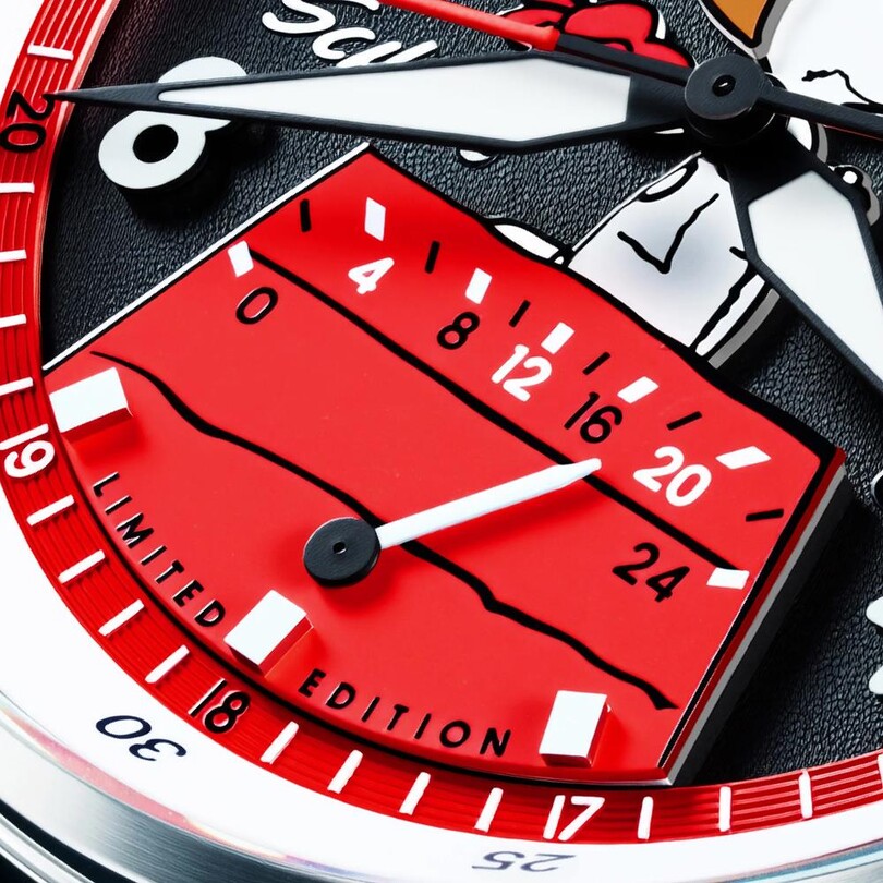 HAWKER HURRICANE MCKELLAR DUAL TIME PEANUTS SNOOPY FLYING ACE LIMITED EDITION AV-4151-01 (Citizen Miyota GP01 Mekanizmalı) Erkek Kol Saati - Thumbnail