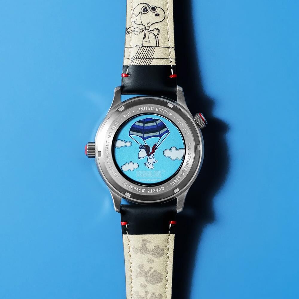 HAWKER HURRICANE MCKELLAR DUAL TIME PEANUTS SNOOPY FLYING ACE LIMITED EDITION AV-4151-01 (Citizen Miyota GP01 Mekanizmalı) Erkek Kol Saati