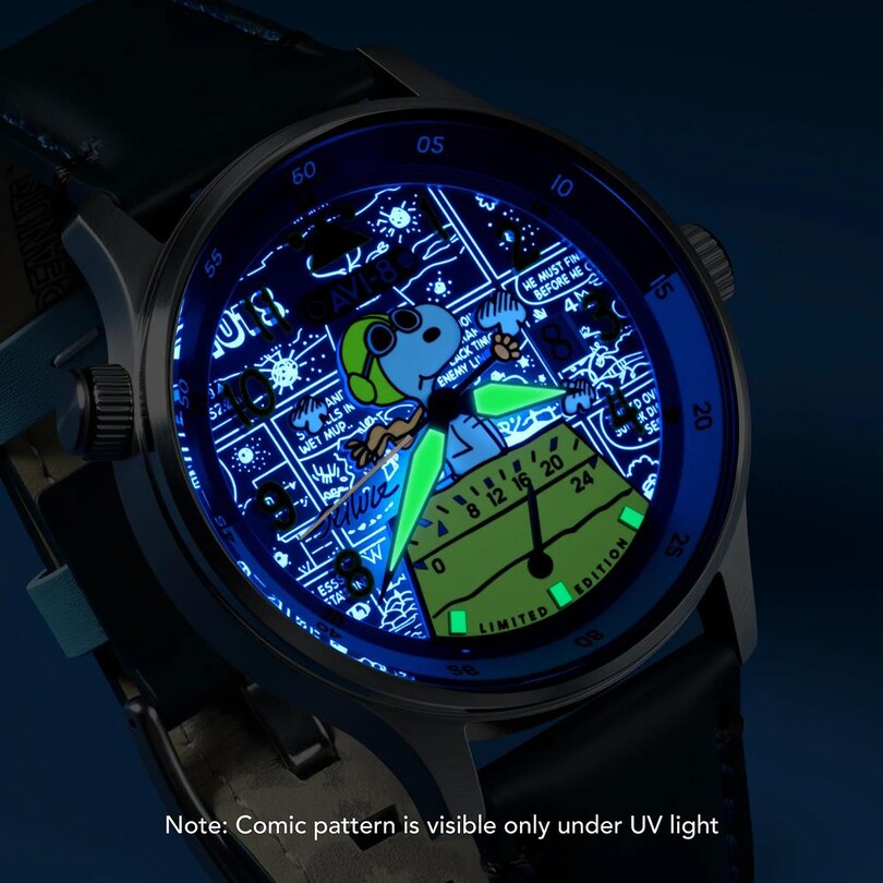 HAWKER HURRICANE MCKELLAR DUAL TIME PEANUTS SNOOPY FLYING ACE LIMITED EDITION AV-4151-02 (Citizen Miyota GP01 Mekanizmalı) Erkek Kol Saati - Thumbnail