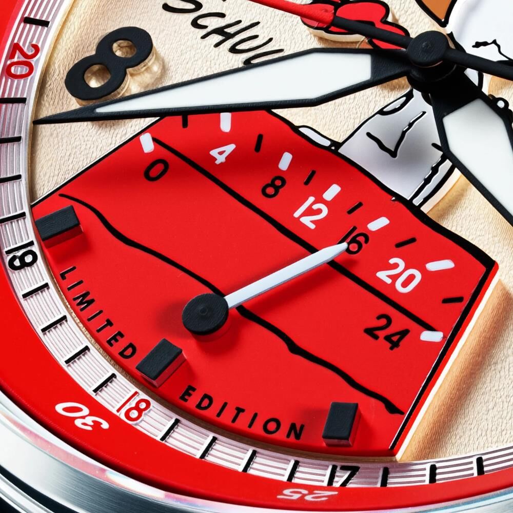 HAWKER HURRICANE MCKELLAR DUAL TIME PEANUTS SNOOPY FLYING ACE LIMITED EDITION AV-4151-03 (Citizen Miyota GP01 Mekanizmalı) Erkek Kol Saati