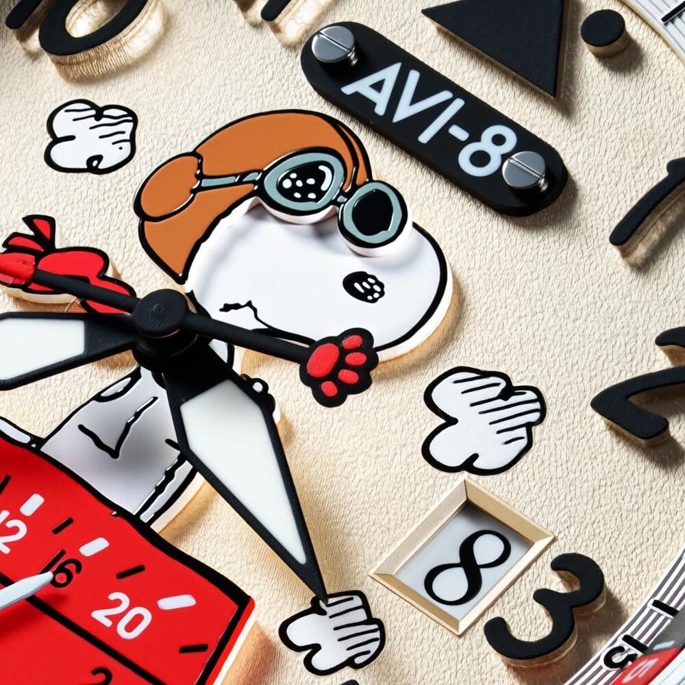 HAWKER HURRICANE MCKELLAR DUAL TIME PEANUTS SNOOPY FLYING ACE LIMITED EDITION AV-4151-03 (Citizen Miyota GP01 Mekanizmalı) Erkek Kol Saati