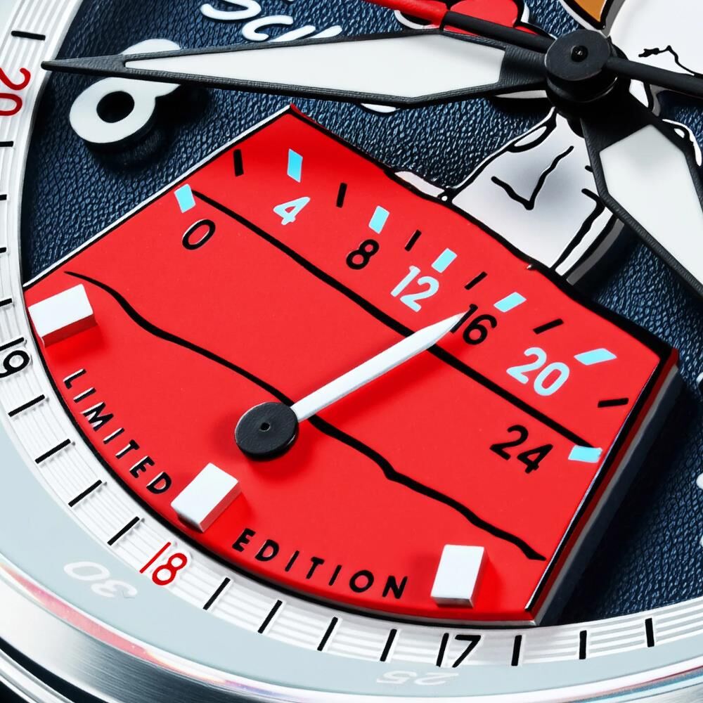 HAWKER HURRICANE MCKELLAR DUAL TIME PEANUTS SNOOPY FLYING ACE LIMITED EDITION AV-4151-04 (Citizen Miyota GP01 Mekanizmalı) Erkek Kol Saati