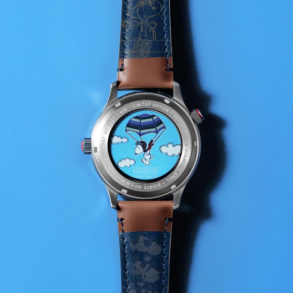 HAWKER HURRICANE MCKELLAR DUAL TIME PEANUTS SNOOPY FLYING ACE LIMITED EDITION AV-4151-04 (Citizen Miyota GP01 Mekanizmalı) Erkek Kol Saati