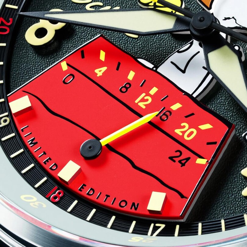 HAWKER HURRICANE MCKELLAR DUAL TIME PEANUTS SNOOPY FLYING ACE LIMITED EDITION AV-4151-05 (Citizen Miyota GP01 Mekanizmalı) Erkek Kol Saati - Thumbnail