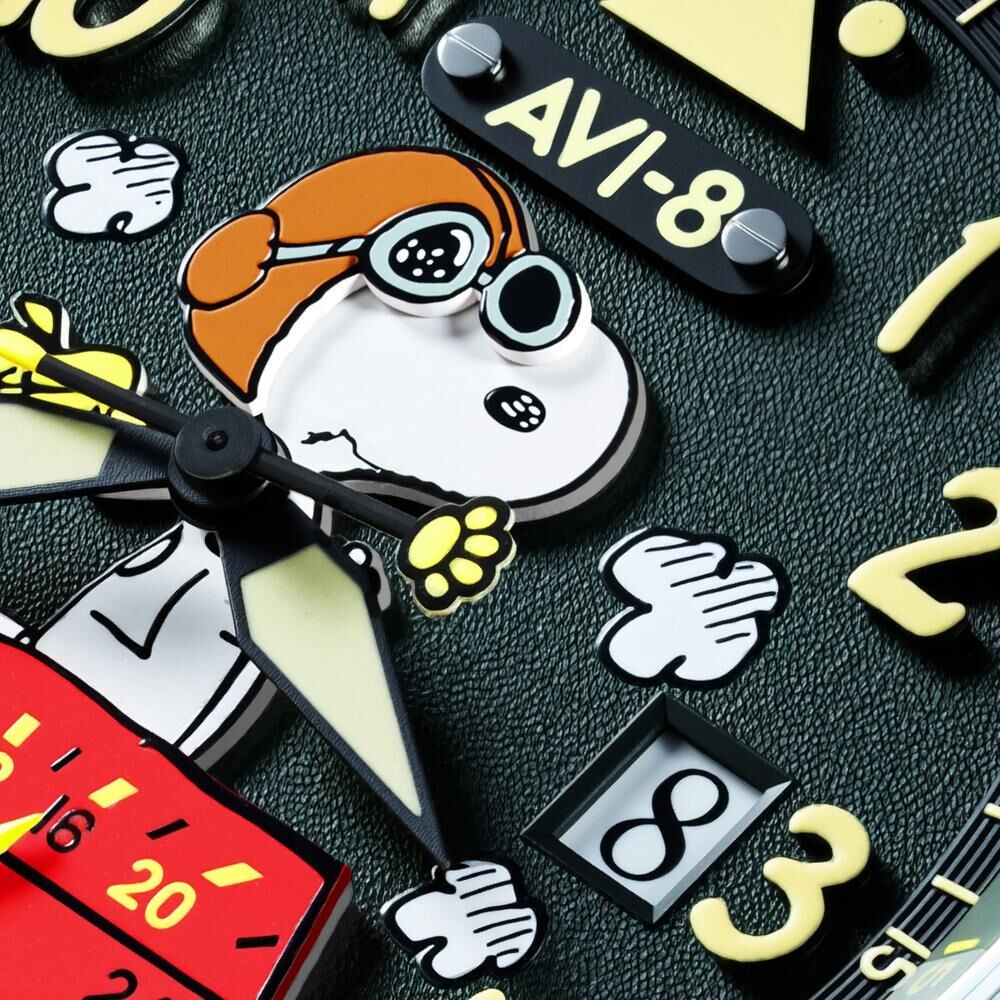 HAWKER HURRICANE MCKELLAR DUAL TIME PEANUTS SNOOPY FLYING ACE LIMITED EDITION AV-4151-05 (Citizen Miyota GP01 Mekanizmalı) Erkek Kol Saati