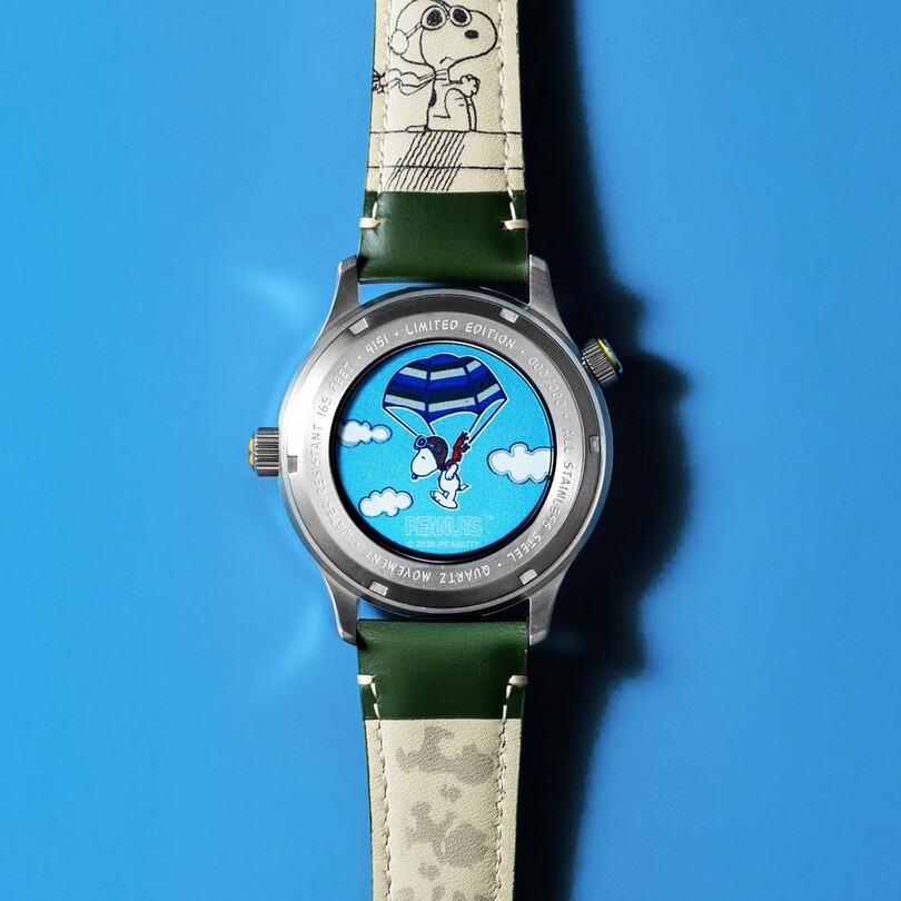 HAWKER HURRICANE MCKELLAR DUAL TIME PEANUTS SNOOPY FLYING ACE LIMITED EDITION AV-4151-05 (Citizen Miyota GP01 Mekanizmalı) Erkek Kol Saati - Thumbnail