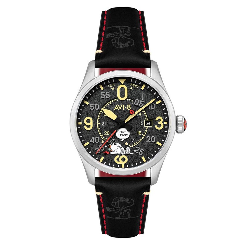 AVI-8 - SPITFIRE SMITH SNOOPY PEANUTS FLYING ACE PILOT ERROR LIMITED EDITION AV-4152-01 Otomatik (Citizen Miyota 8215 Mekanizmalı) Erkek Kol Saati