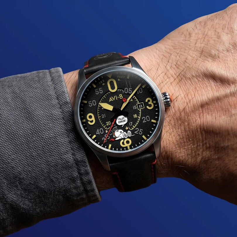 SPITFIRE SMITH SNOOPY PEANUTS FLYING ACE PILOT ERROR LIMITED EDITION AV-4152-01 Otomatik (Citizen Miyota 8215 Mekanizmalı) Erkek Kol Saati - Thumbnail
