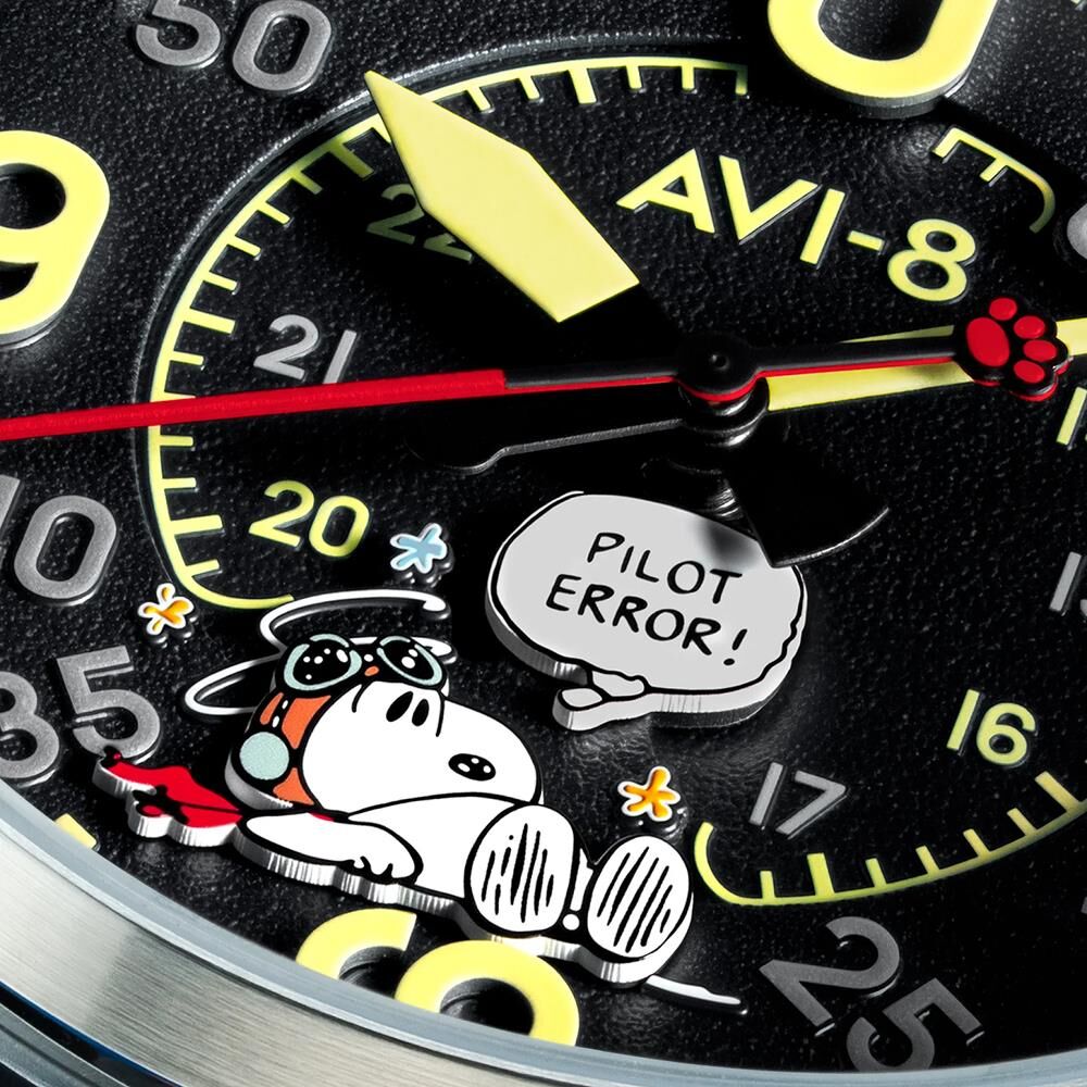 SPITFIRE SMITH SNOOPY PEANUTS FLYING ACE PILOT ERROR LIMITED EDITION AV-4152-01 Otomatik (Citizen Miyota 8215 Mekanizmalı) Erkek Kol Saati