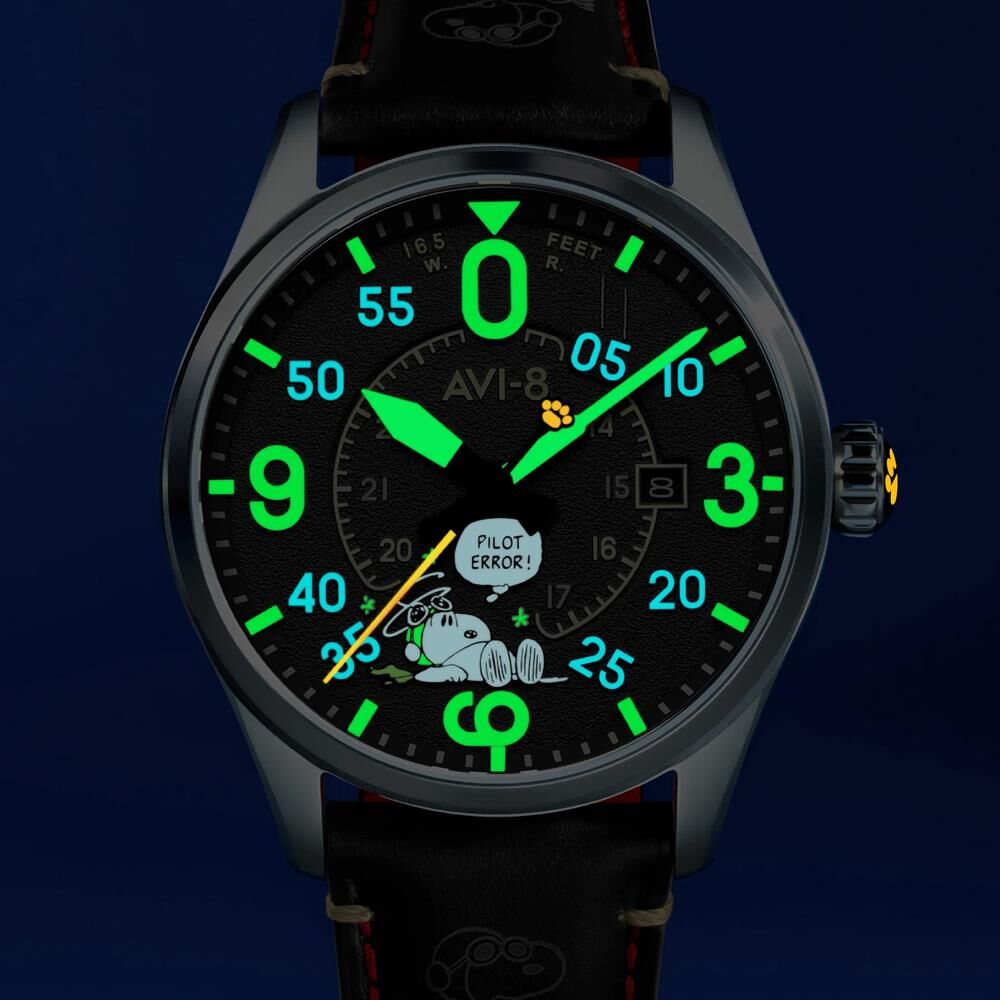 SPITFIRE SMITH SNOOPY PEANUTS FLYING ACE PILOT ERROR LIMITED EDITION AV-4152-01 Otomatik (Citizen Miyota 8215 Mekanizmalı) Erkek Kol Saati