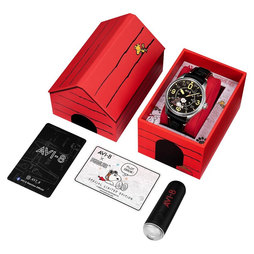 SPITFIRE SMITH SNOOPY PEANUTS FLYING ACE PILOT ERROR LIMITED EDITION AV-4152-01 Otomatik (Citizen Miyota 8215 Mekanizmalı) Erkek Kol Saati - Thumbnail