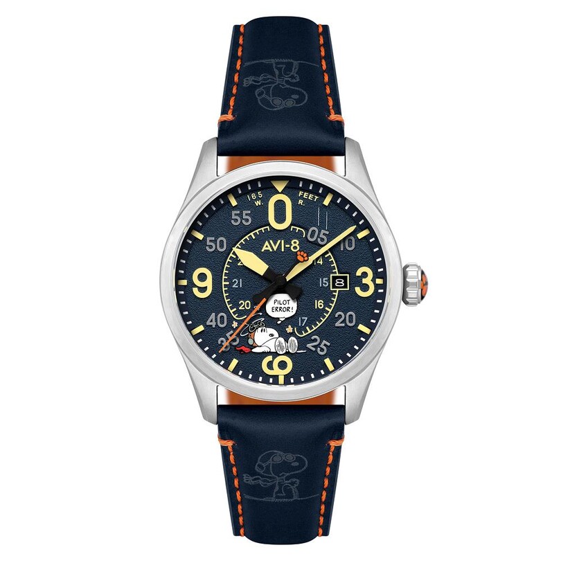 AVI-8 - SPITFIRE SMITH SNOOPY PEANUTS FLYING ACE PILOT ERROR LIMITED EDITION AV-4152-02 Otomatik (Citizen Miyota 8215 Mekanizmalı) Erkek Kol Saati