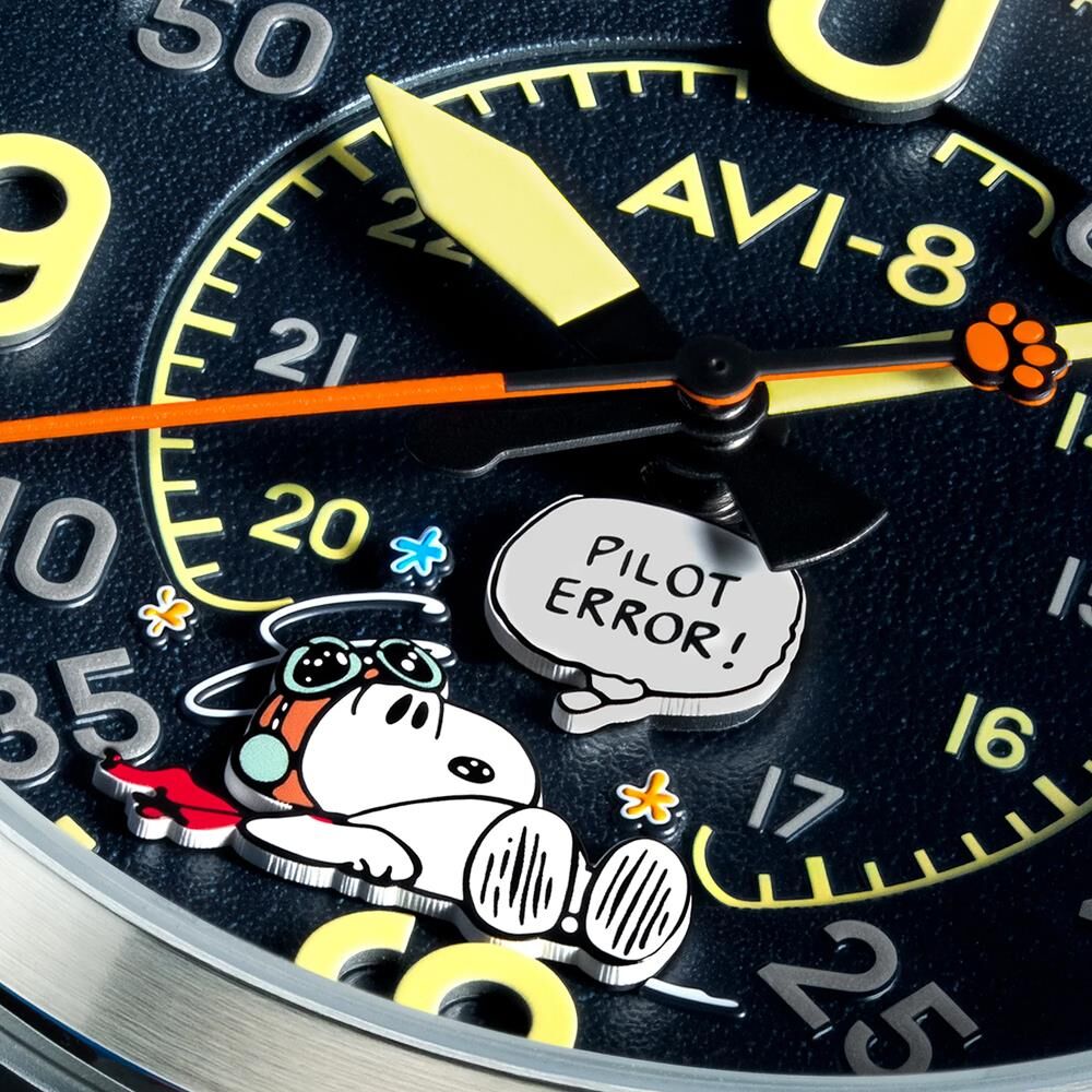 SPITFIRE SMITH SNOOPY PEANUTS FLYING ACE PILOT ERROR LIMITED EDITION AV-4152-02 Otomatik (Citizen Miyota 8215 Mekanizmalı) Erkek Kol Saati
