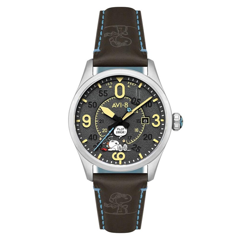 AVI-8 - SPITFIRE SMITH SNOOPY PEANUTS FLYING ACE PILOT ERROR LIMITED EDITION AV-4152-03 Otomatik (Citizen Miyota 8215 Mekanizmalı) Erkek Kol Saati