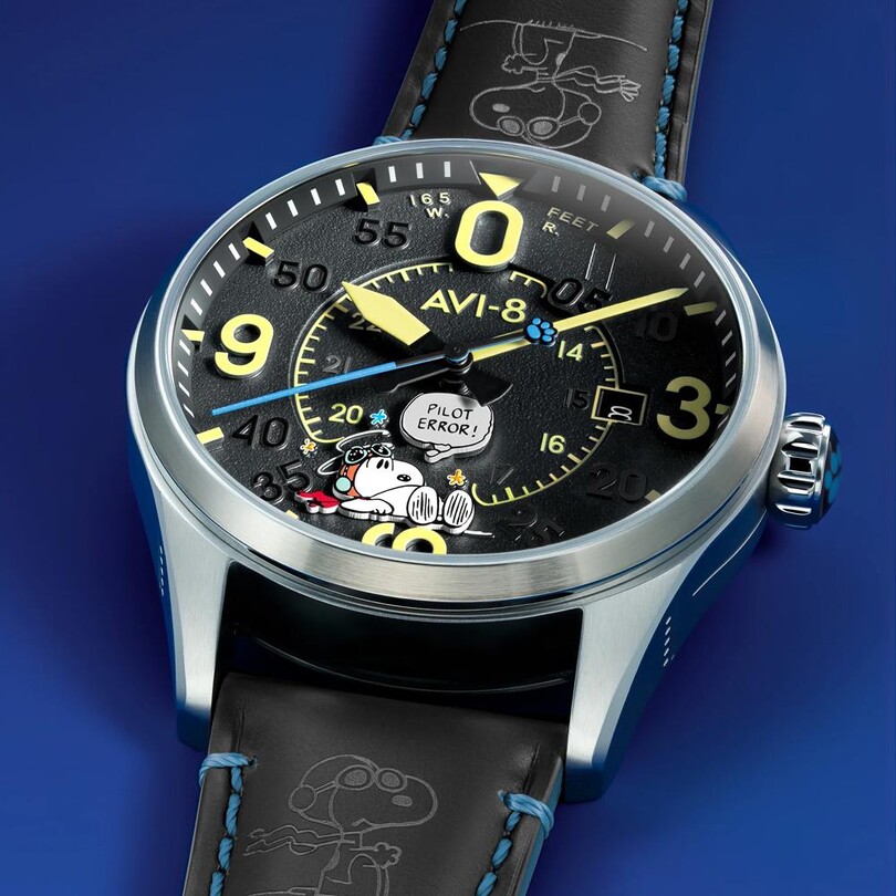 SPITFIRE SMITH SNOOPY PEANUTS FLYING ACE PILOT ERROR LIMITED EDITION AV-4152-03 Otomatik (Citizen Miyota 8215 Mekanizmalı) Erkek Kol Saati - Thumbnail