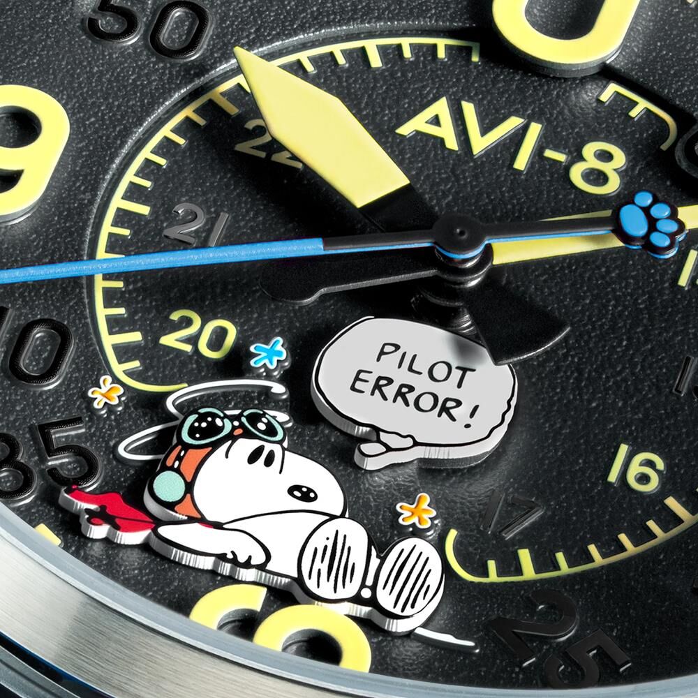 SPITFIRE SMITH SNOOPY PEANUTS FLYING ACE PILOT ERROR LIMITED EDITION AV-4152-03 Otomatik (Citizen Miyota 8215 Mekanizmalı) Erkek Kol Saati