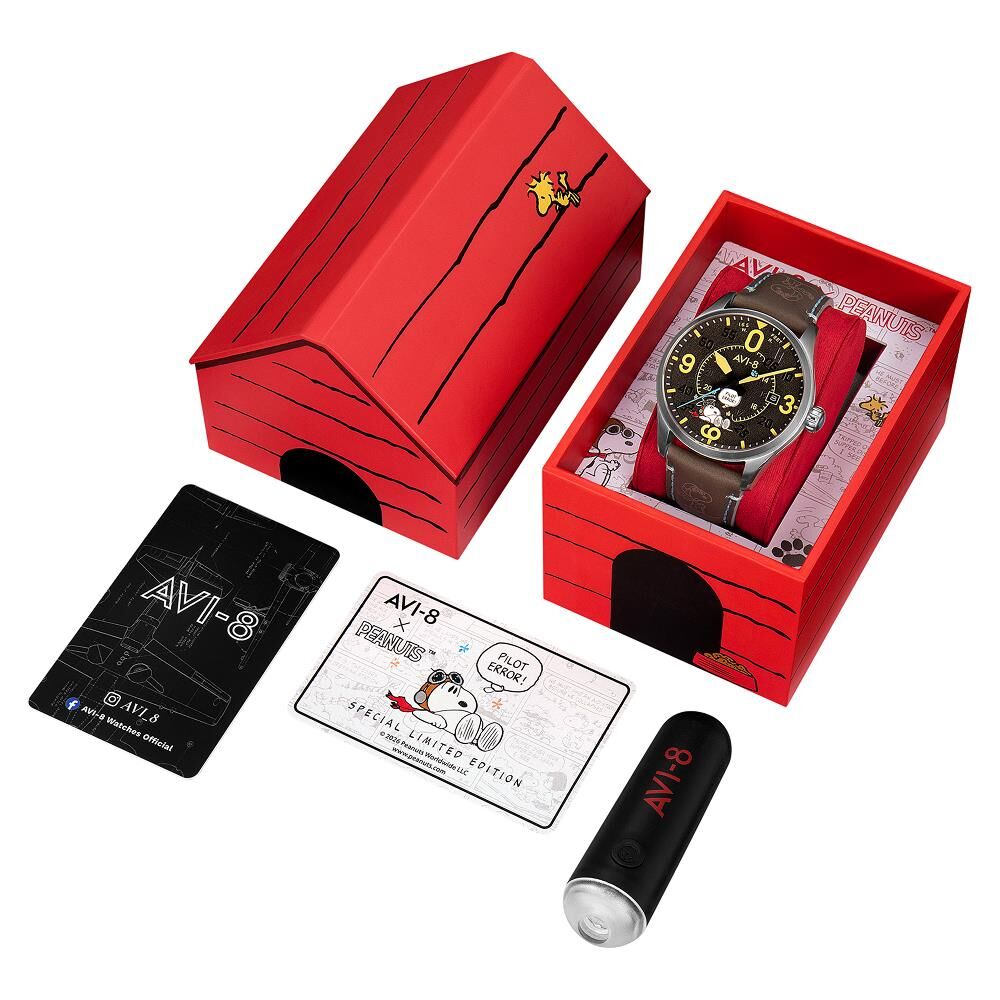 SPITFIRE SMITH SNOOPY PEANUTS FLYING ACE PILOT ERROR LIMITED EDITION AV-4152-03 Otomatik (Citizen Miyota 8215 Mekanizmalı) Erkek Kol Saati