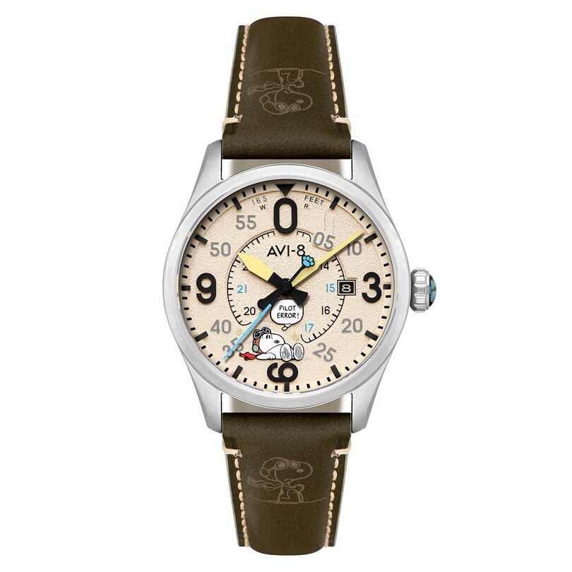 AVI-8 - SPITFIRE SMITH SNOOPY PEANUTS FLYING ACE PILOT ERROR LIMITED EDITION AV-4152-04 Otomatik (Citizen Miyota 8215 Mekanizmalı) Erkek Kol Saati
