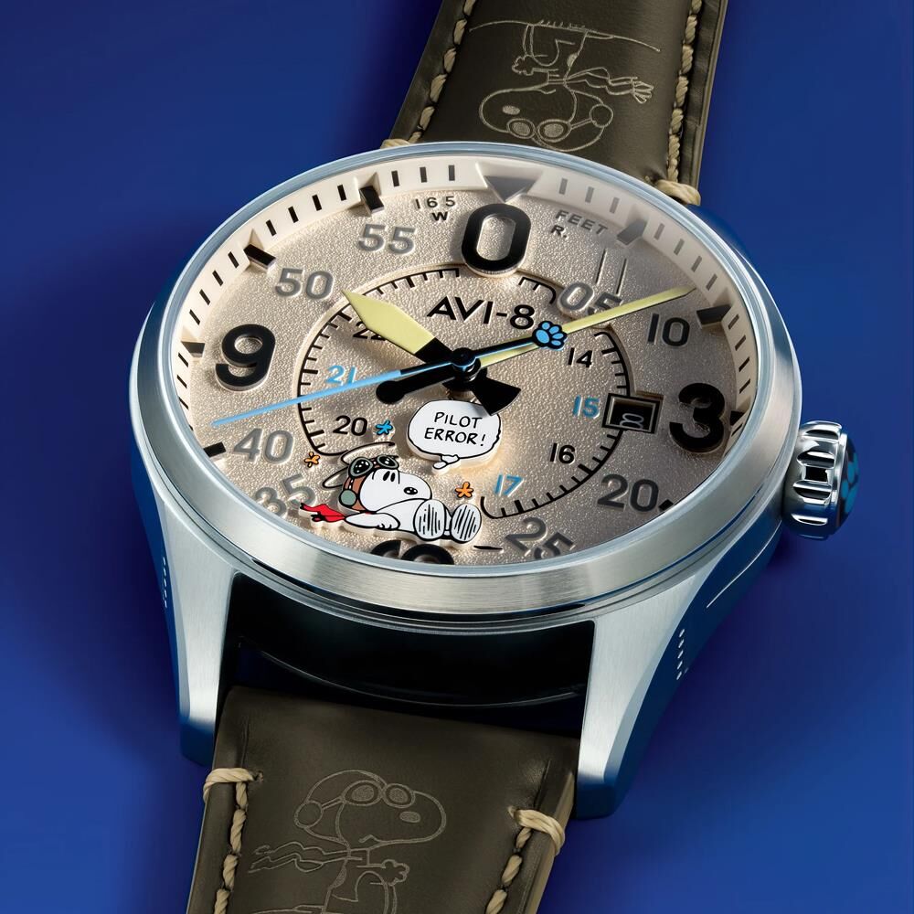SPITFIRE SMITH SNOOPY PEANUTS FLYING ACE PILOT ERROR LIMITED EDITION AV-4152-04 Otomatik (Citizen Miyota 8215 Mekanizmalı) Erkek Kol Saati