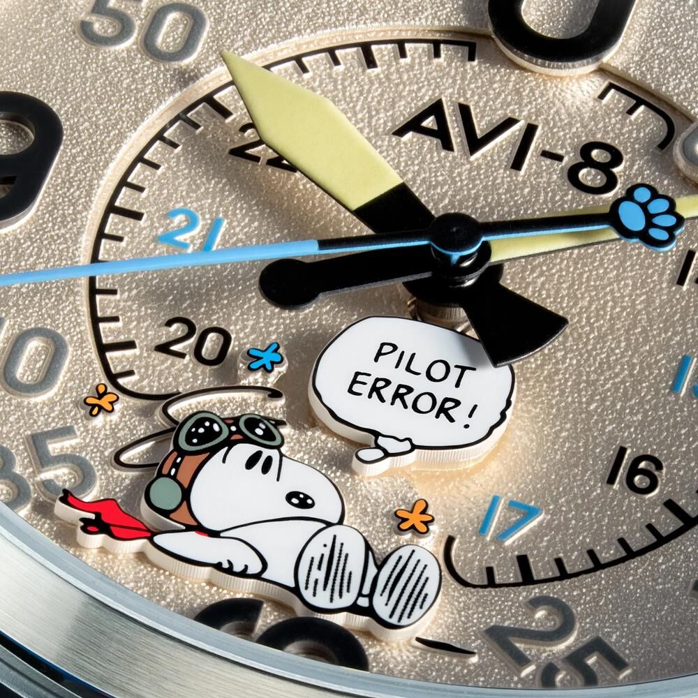 SPITFIRE SMITH SNOOPY PEANUTS FLYING ACE PILOT ERROR LIMITED EDITION AV-4152-04 Otomatik (Citizen Miyota 8215 Mekanizmalı) Erkek Kol Saati