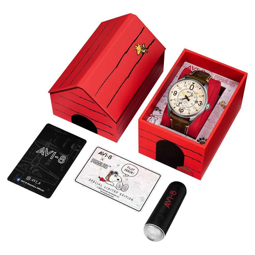 SPITFIRE SMITH SNOOPY PEANUTS FLYING ACE PILOT ERROR LIMITED EDITION AV-4152-04 Otomatik (Citizen Miyota 8215 Mekanizmalı) Erkek Kol Saati