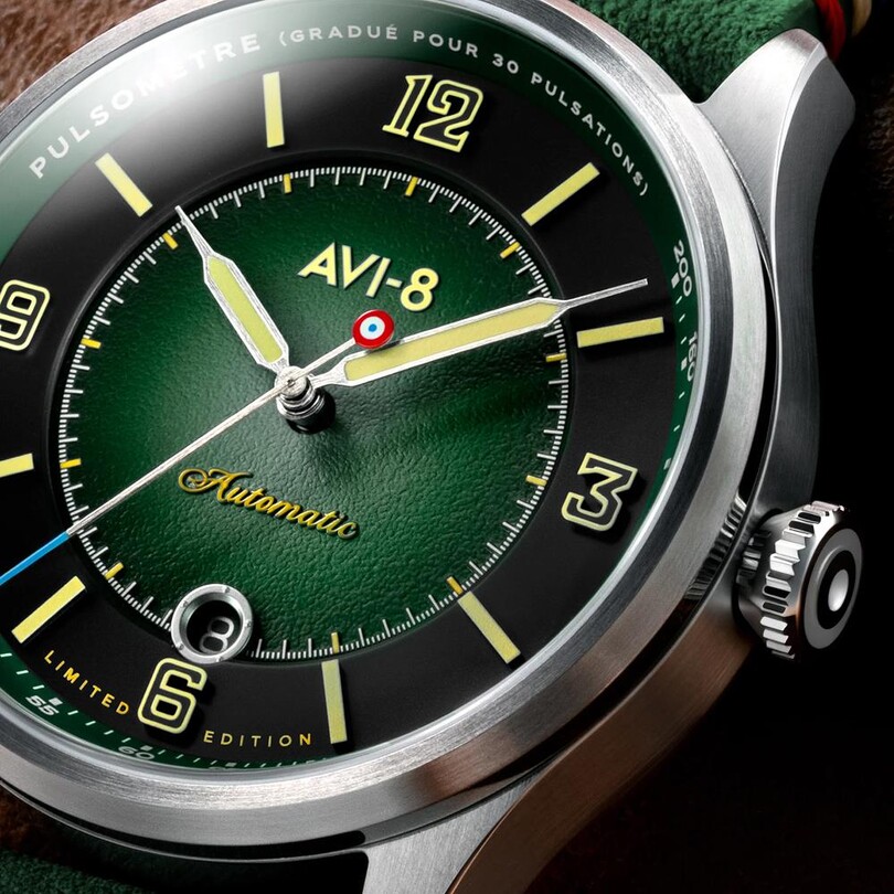 FLYBOY LAFAYETTE 110TH ANNIVERSARY LIMITED EDITION AV-4153-01 Otomatik (Citizen Miyota 8215 Mekanizmalı) Erkek Kol Saati - Thumbnail