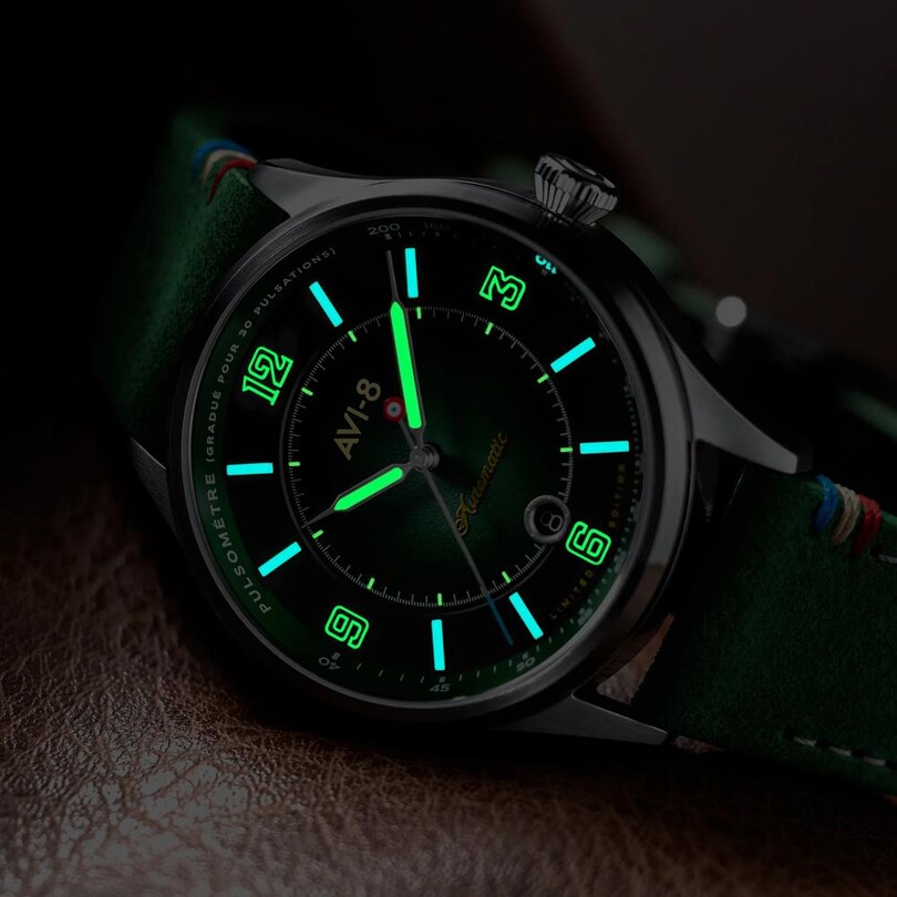 FLYBOY LAFAYETTE 110TH ANNIVERSARY LIMITED EDITION AV-4153-01 Otomatik (Citizen Miyota 8215 Mekanizmalı) Erkek Kol Saati - Thumbnail