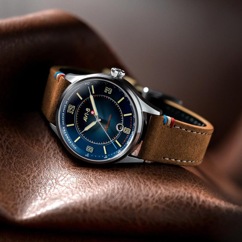 FLYBOY LAFAYETTE 110TH ANNIVERSARY LIMITED EDITION AV-4153-02 Otomatik (Citizen Miyota 8215 Mekanizmalı) Erkek Kol Saati - Thumbnail